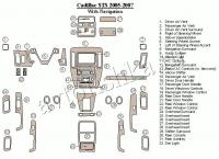 Декоративные накладки салона Cadillac STS 2005-2007 с навигацией система