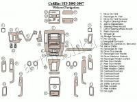 Декоративные накладки салона Cadillac STS 2005-2007 без навигации система