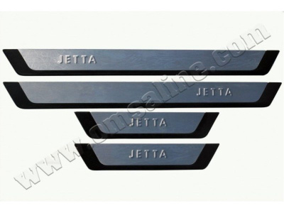 Volkswagen Jetta (2010-) накладки на пороги дверных проемов, из нержавеющей стали, комплект 4 шт.